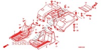 GARDE BOUE ARRIERE pour Honda TRX 250 FOURTRAX RECON Standard de 2011