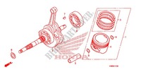 VILEBREQUIN   PISTON pour Honda TRX 250 FOURTRAX RECON Standard de 2011