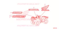 AUTOCOLLANTS pour Honda TRX 250 FOURTRAX RECON Standard de 2014
