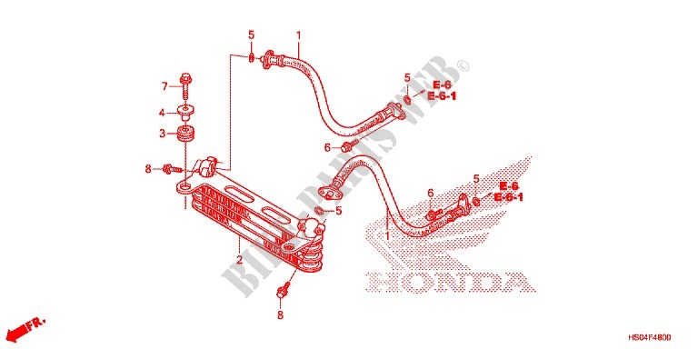 RADIATEUR D'HUILE pour Honda TRX 250 FOURTRAX RECON Standard de 2016