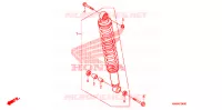 AMORTISSEUR ARRIERE pour Honda TRX SPORTRAX 250 X de 2011