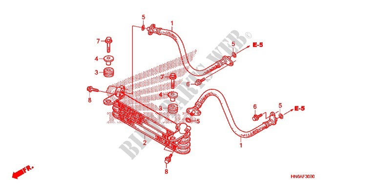 RADIATEUR D'HUILE pour Honda TRX SPORTRAX 250 X de 2014