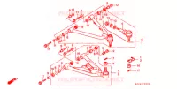 TRIANGLES AVANT pour Honda TRX SPORTRAX 250 X de 1991