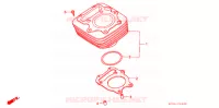 CYLINDRE pour Honda TRX SPORTRAX 250 X de 1992