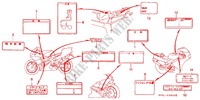ETIQUETTE DE PRECAUTIONS pour Honda NSR 250 de 1990