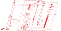 FOURCHE (2) pour Honda NSR 250 SE TYPE II de 1992