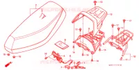 SELLE   PORTE BAGAGE ARRIERE (SZ50P/R/T) pour Honda TACT 50 STAND UP de 1996