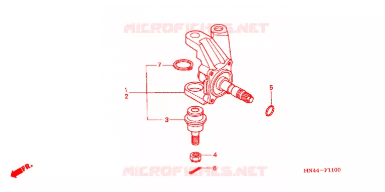 ARBRE DE ROUE  (2WD) Honda ATV 350 FOURTRAX 2004  TRX350TE4