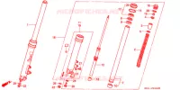 FOURCHE pour Honda BIG ONE 1000 WHITE de 1995