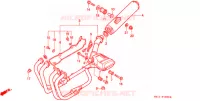 SILENCIEUX D'ECHAPPEMENT pour Honda BIG ONE 1000 WHITE de 1995