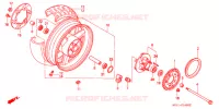 ROUE ARRIERE pour Honda BIG ONE 1000 BLACK de 1994