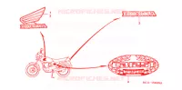 AUTOCOLLANTS (4) pour Honda CB 125 T de 1999