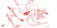 LEVIER DE GUIDON   CABLE   COMMODO (2) pour Honda CB 125 T de 1999