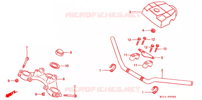 GUIDON - TE DE FOURCHE Honda MOTO 125 CB 2000  CB125TW