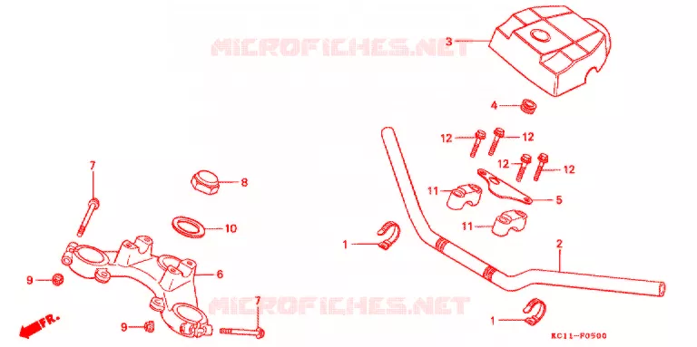 GUIDON - TE DE FOURCHE Honda MOTO 125 CB 2000  CB125TW_DS