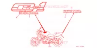 T (1) pour Honda CB 400 F CB1 With Speed warning light de 1989