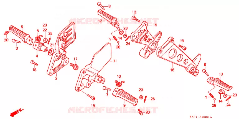 REPOSE PIED Honda MOTO 400 CB 1990  CB400FL_II
