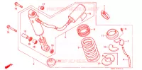 AMORTISSEUR ARRIERE (2) pour Honda CB 400 F CB1 With Speed warning light de 1991