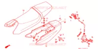 SELLE   CARENAGE ARRIERE pour Honda CB 400 F CB1 With Speed warning light de 1991