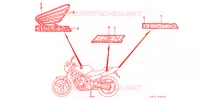 T (2) pour Honda CB 400 F CB1 With Speed warning light de 1991