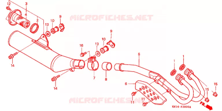 SILENCIEUX D'ECHAPPEMENT Honda ATV 400 FOURTRAX 2004  TRX400EX4