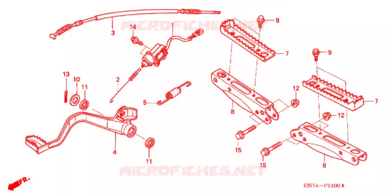 REPOSE PIED Honda ATV 400 FOURTRAX 2004  TRX400FA4