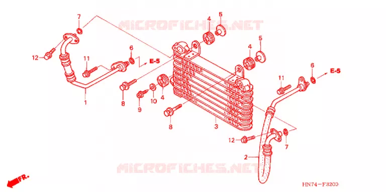 RADIATEUR D'HUILE Honda ATV 400 FOURTRAX 2006  TRX400FGA6