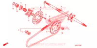 ARBRE DE ROUE ARRIERE   CHAINE SECONDAIRE pour Honda SPORTRAX TRX 400 X de 2010