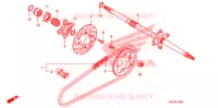 ARBRE DE ROUE ARRIERE   CHAINE SECONDAIRE pour Honda SPORTRAX TRX 400 X de 2012
