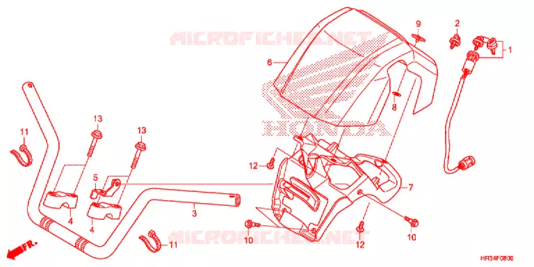 GUIDON Honda ATV 420 FOURTRAX 2014  TRX420FA2E