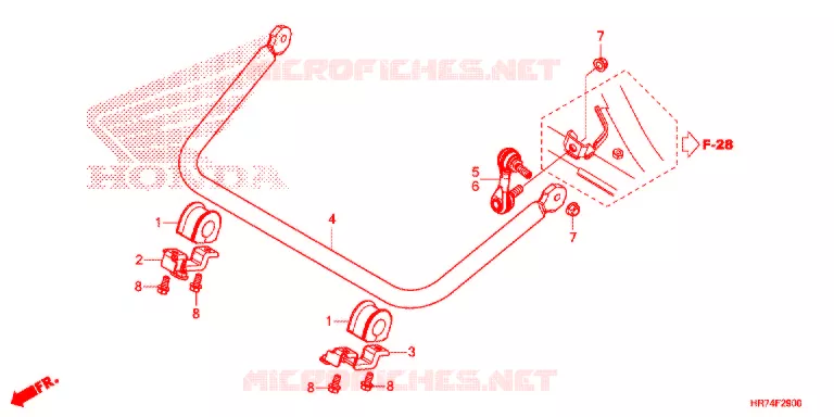 BARRE ANTI ROULIS Honda ATV 420 FOURTRAX 2015  TRX420FA5F