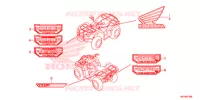 AUTOCOLLANTS pour Honda FOURTRAX 420 RANCHER 4X4 DCT IRS EPS CAMO de 2015