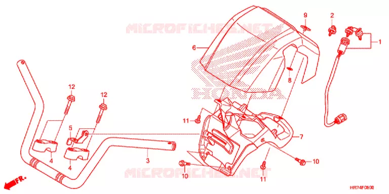 GUIDON Honda ATV 420 FOURTRAX 2015  TRX420FA6F