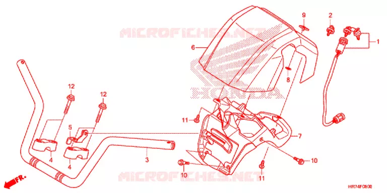 GUIDON Honda ATV 420 FOURTRAX 2015  TRX420FA6F