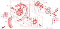 ROUE ARRIERE pour Honda SUPER CUB 90 DELUXE ROUND LIGHT de 1992