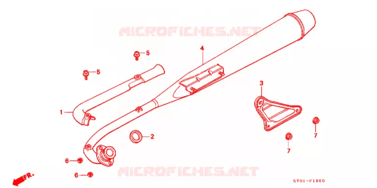 SILENCIEUX D'ECHAPPEMENT Honda MOTO 90 CUB 1993  C90DP
