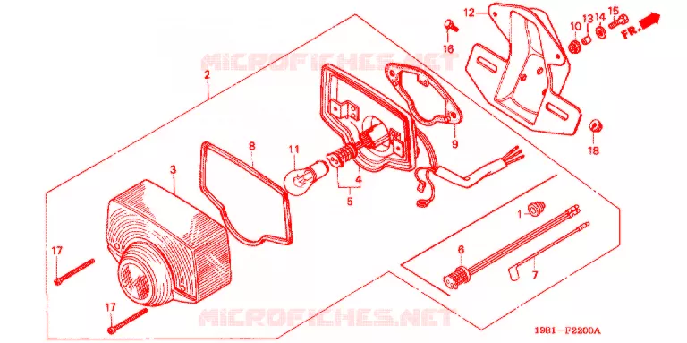 FEU ARRIERE Honda MOTO 90 CD 1982  CD90A
