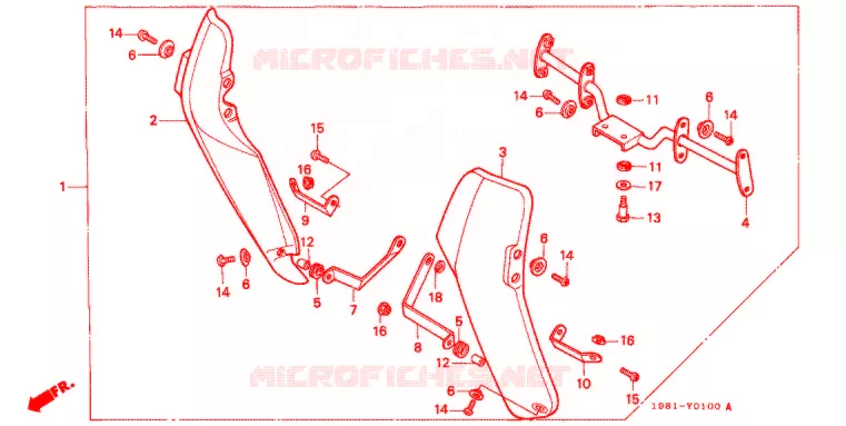 PROTEGE JAMBE Honda MOTO 90 CD 1981  CD90A