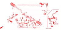 REPOSE PIED   KICK   BEQUILLE   PEDALE pour Honda BENLY CD 90 de 1989
