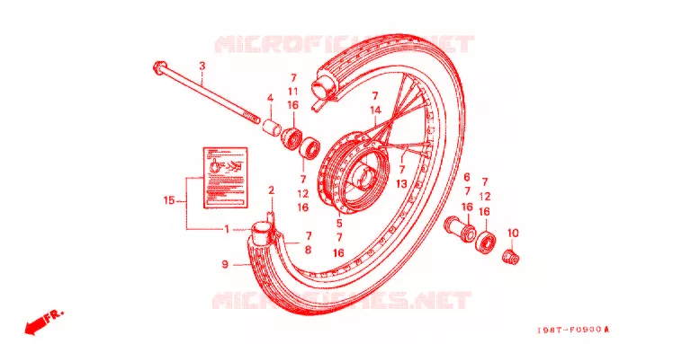 ROUE AVANT Honda MOTO 90 CD 1996  CD90ST