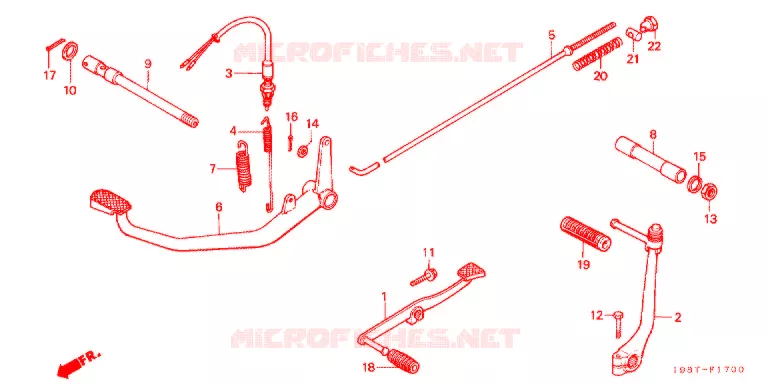 PEDALE - KICK Honda MOTO 90 CD 1999  CD90SW