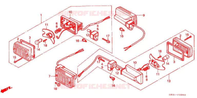 CLIGNOTANT Honda MOTO 70 CHALY 1982  CF70C