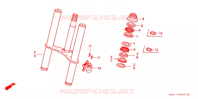 FOURCHE Honda MOTO 70 CHALY 1982  CF70C