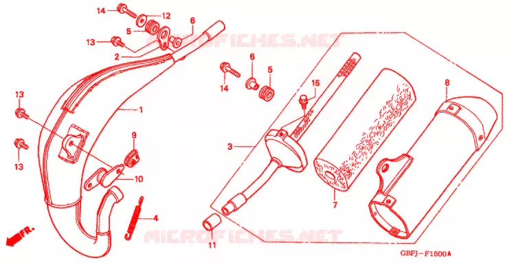 ECHAPPEMENT Honda MOTO 80 CR 2001  CR80RB1