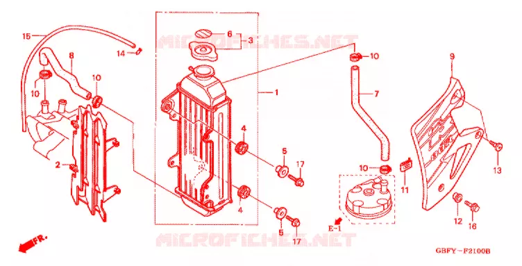 RADIATEUR Honda MOTO 80 CR 2001  CR80RB1