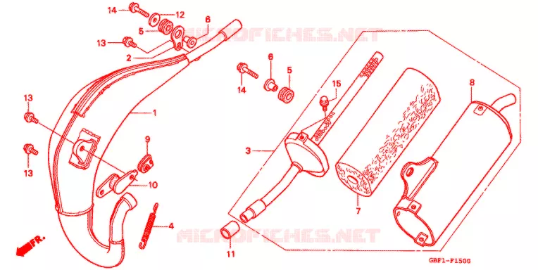 ECHAPPEMENT Honda MOTO 80 CR 1998  CR80RBW