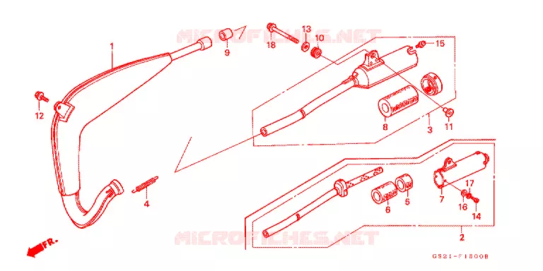ECHAPPEMENT Honda MOTO 80 CR 1991  CR80RM