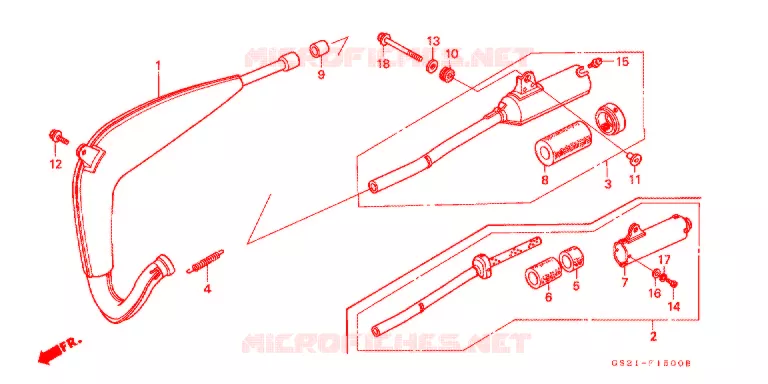 ECHAPPEMENT Honda MOTO 80 CR 1992  CR80RN