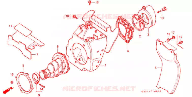 FILTRE A AIR Honda MOTO 80 CR 1993  CR80RP