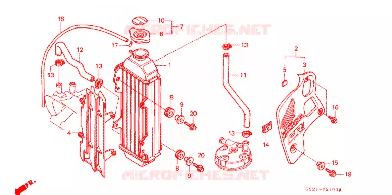 RADIATEUR Honda MOTO 80 CR 1993  CR80RP